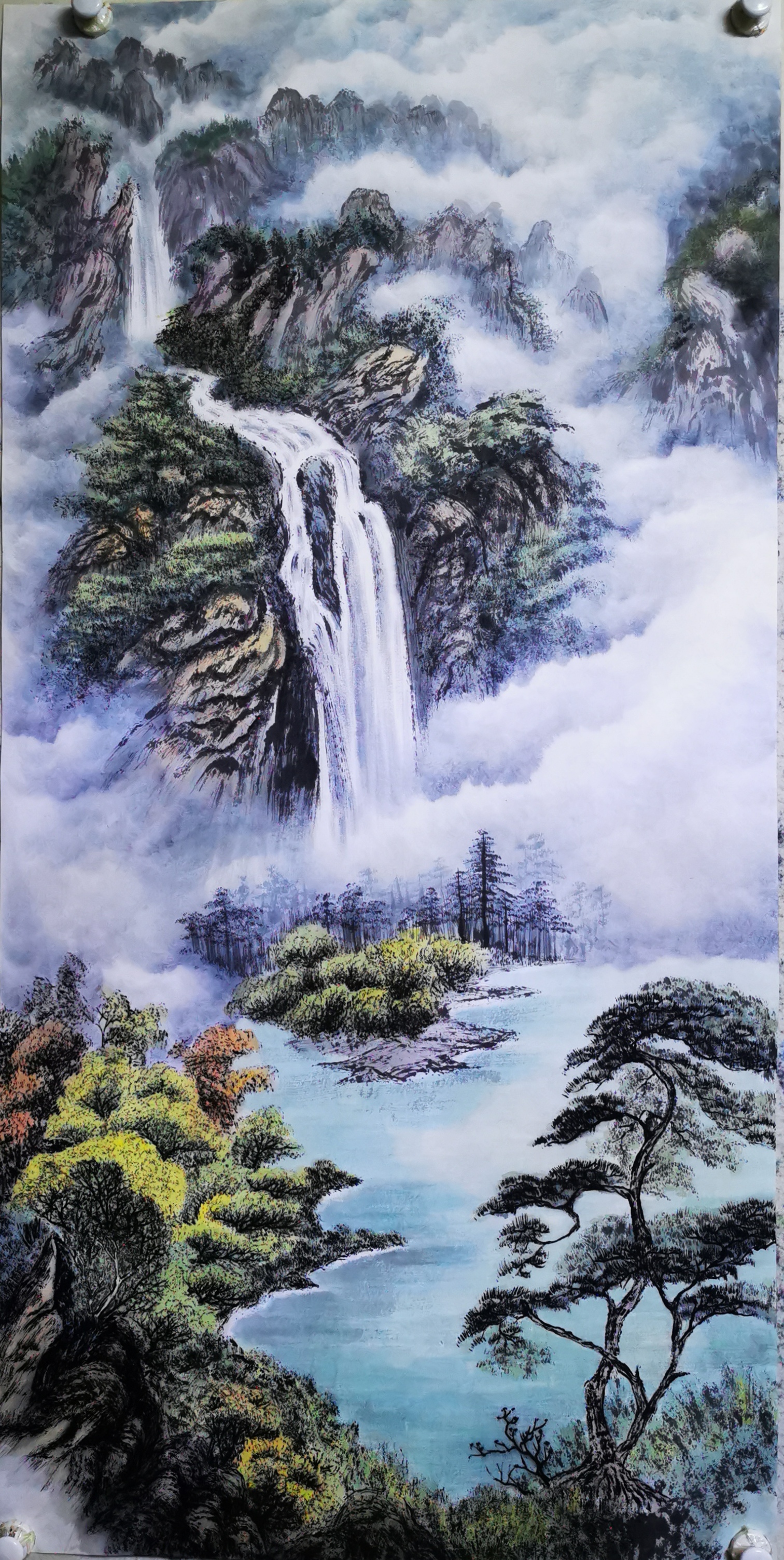 苍石飞花杨明现代山水画学习研究