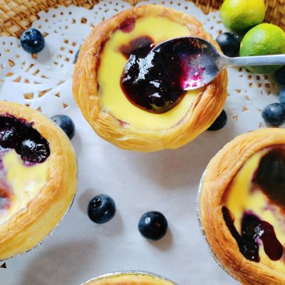 蓓妮妈妈美味 谁能逃过会爆浆的蓝莓蛋挞