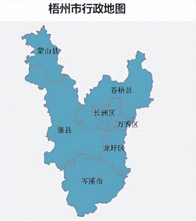 广西梧州市7个县市区的面积,户籍人口,常住人口和gdp数据