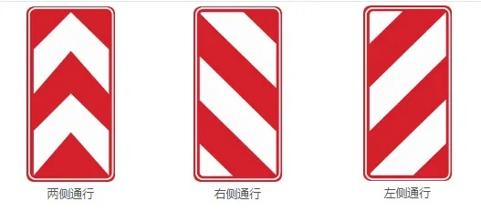 路口红白相间交通标志图片