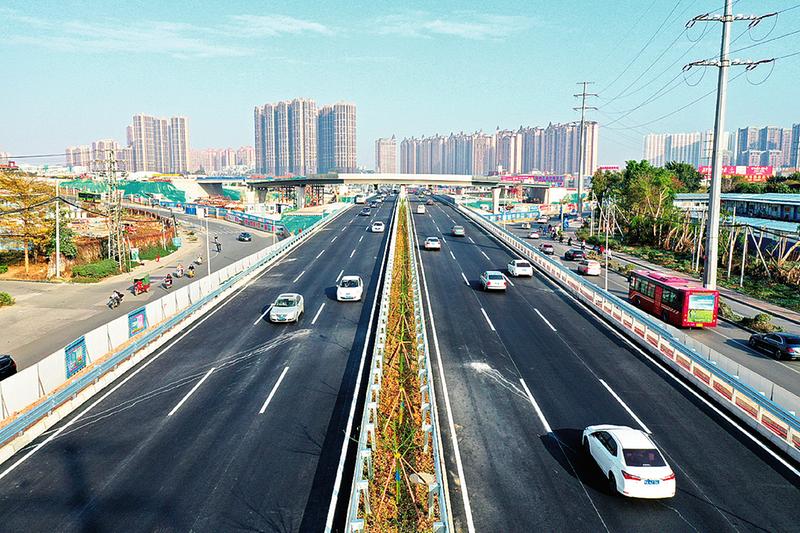 南宁邕宾立交今年将完成上跨快环主线通车