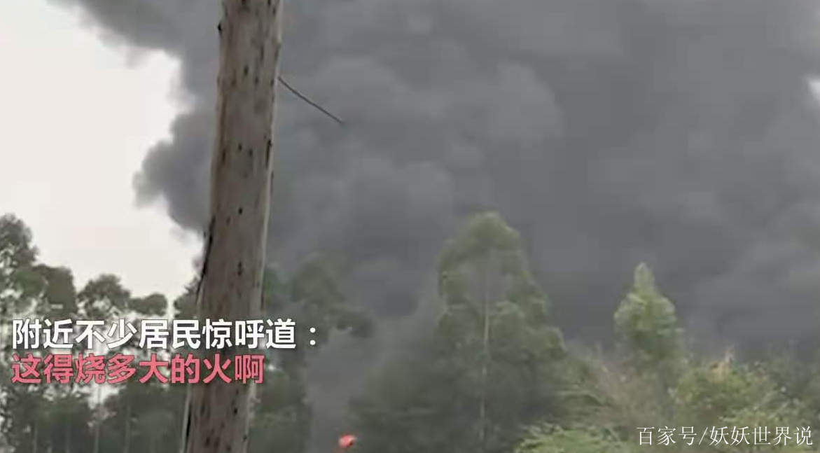 廣東一工廠發生大火,地址在肇慶大沖兒童公園附近,場面令人揪心