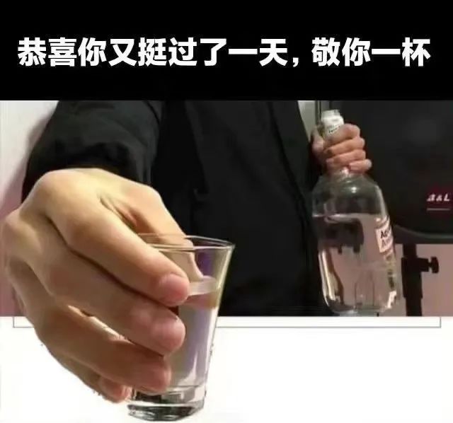 恭喜你又挺过了一个月敬你一杯