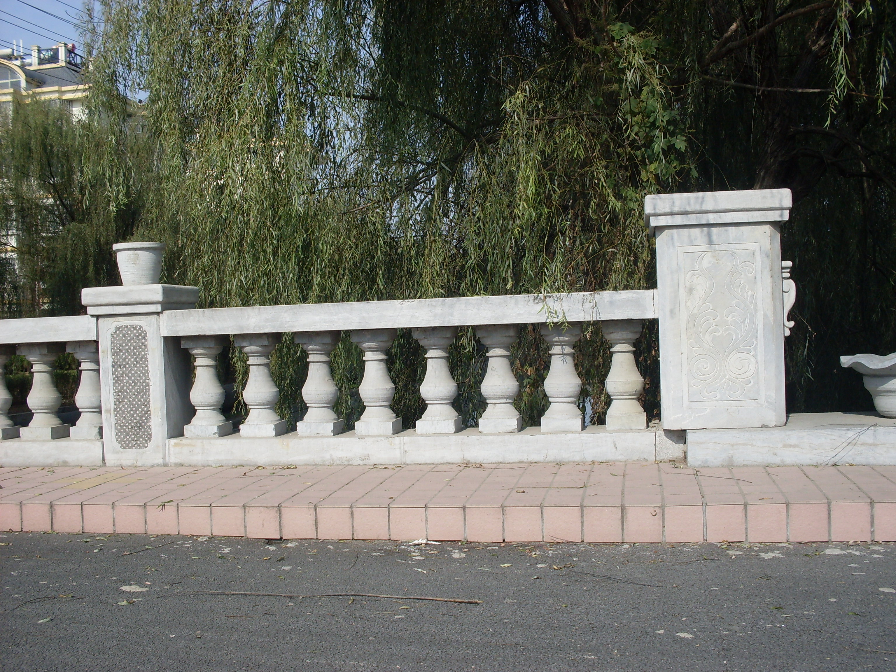 石栏杆柱子图片