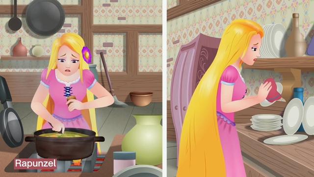 长发姑娘(rapunzel)格林童话,中英绘本,学习英语极品教材