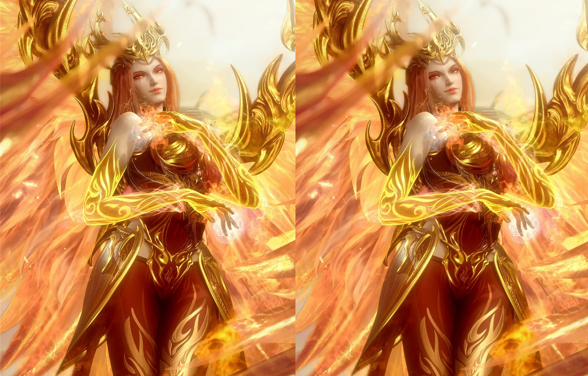 武庚纪:旧神女魃正面照公开,大长腿火焰臂,最美老妈碾压双胞胎