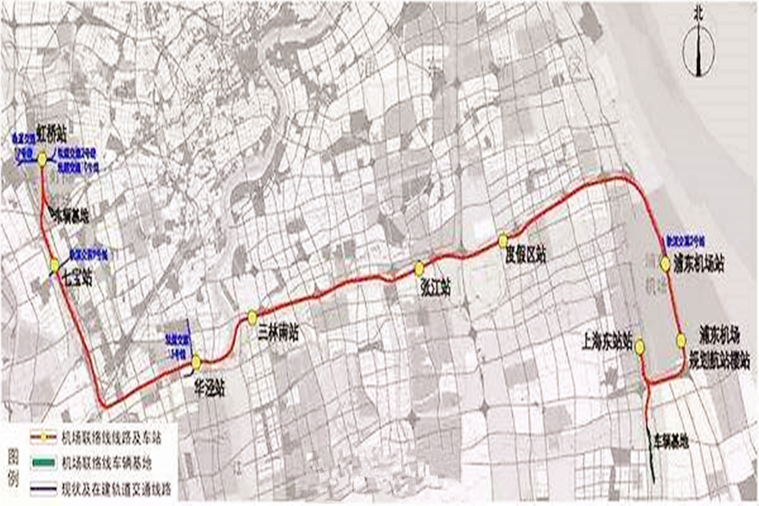 上海两大机场之间来往更方便,在建一条时速160公里的机场联络线