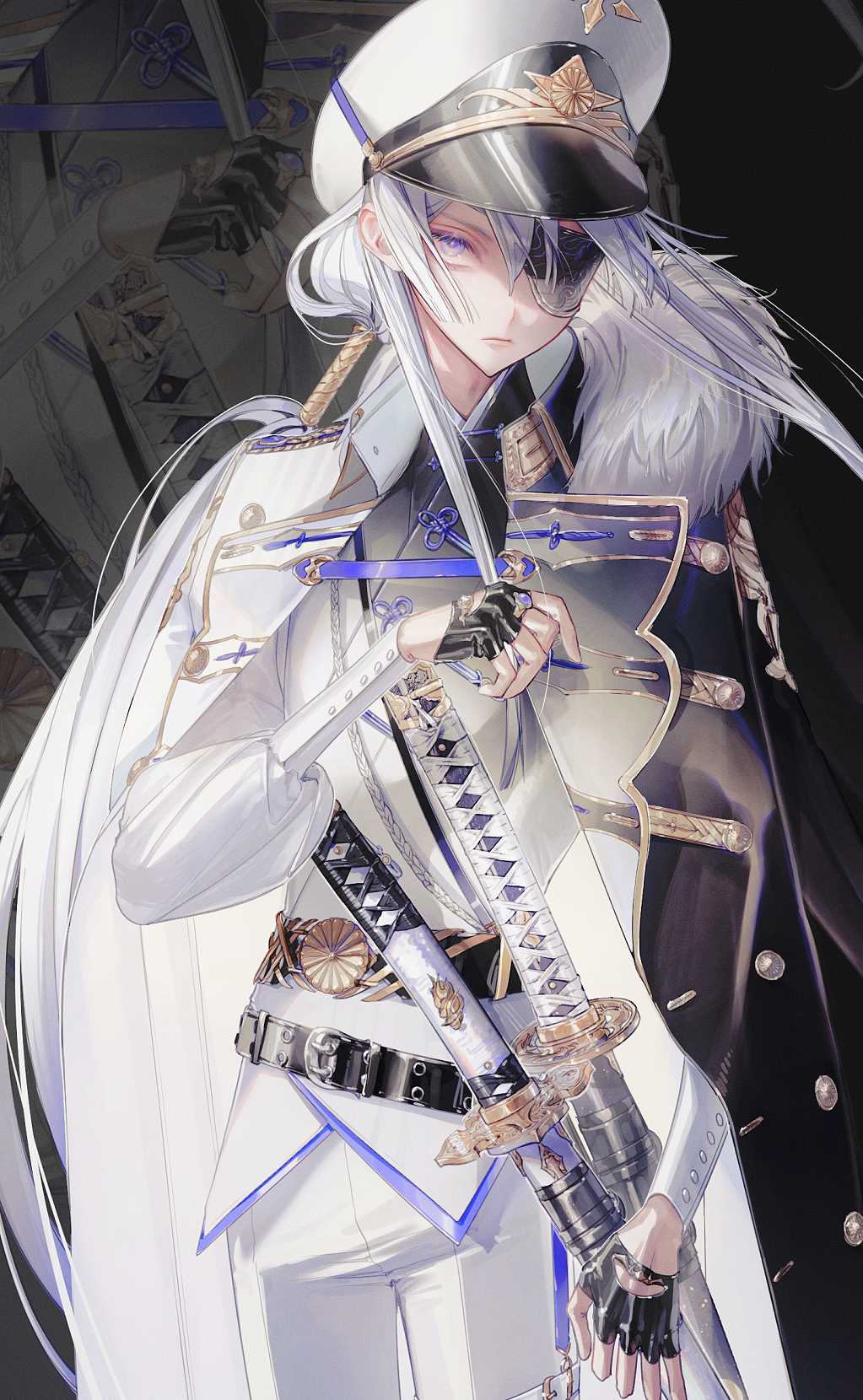 动漫人物插画分享——戴眼罩的少年