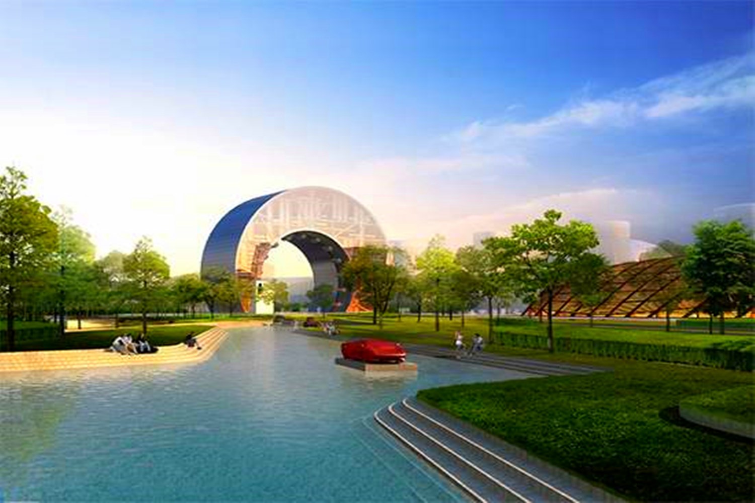 重庆在建的一座汽车公园,占地面积1800亩,投资超百亿元