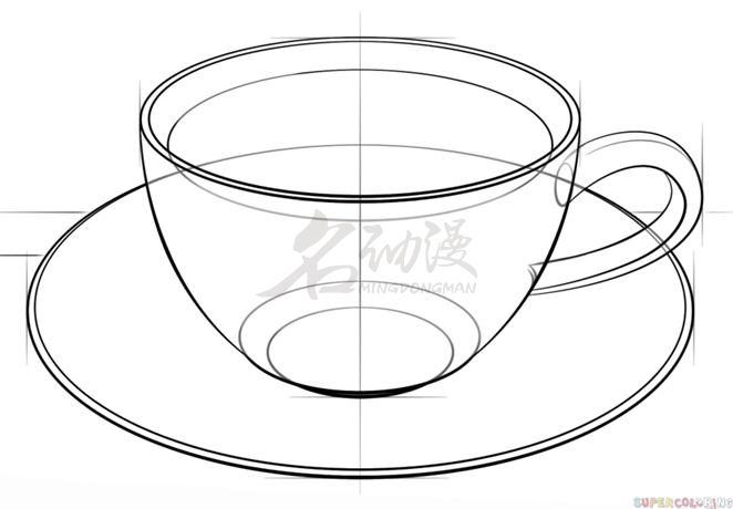 水杯从不同角度的画法图片