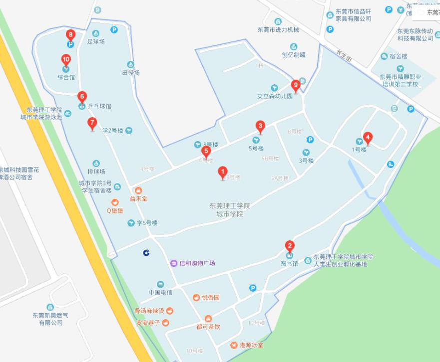 东莞城市学院 平面图图片