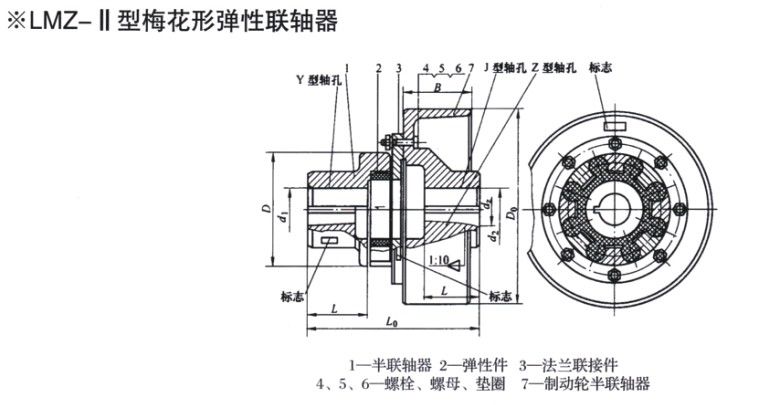 弹性联轴器简图图片