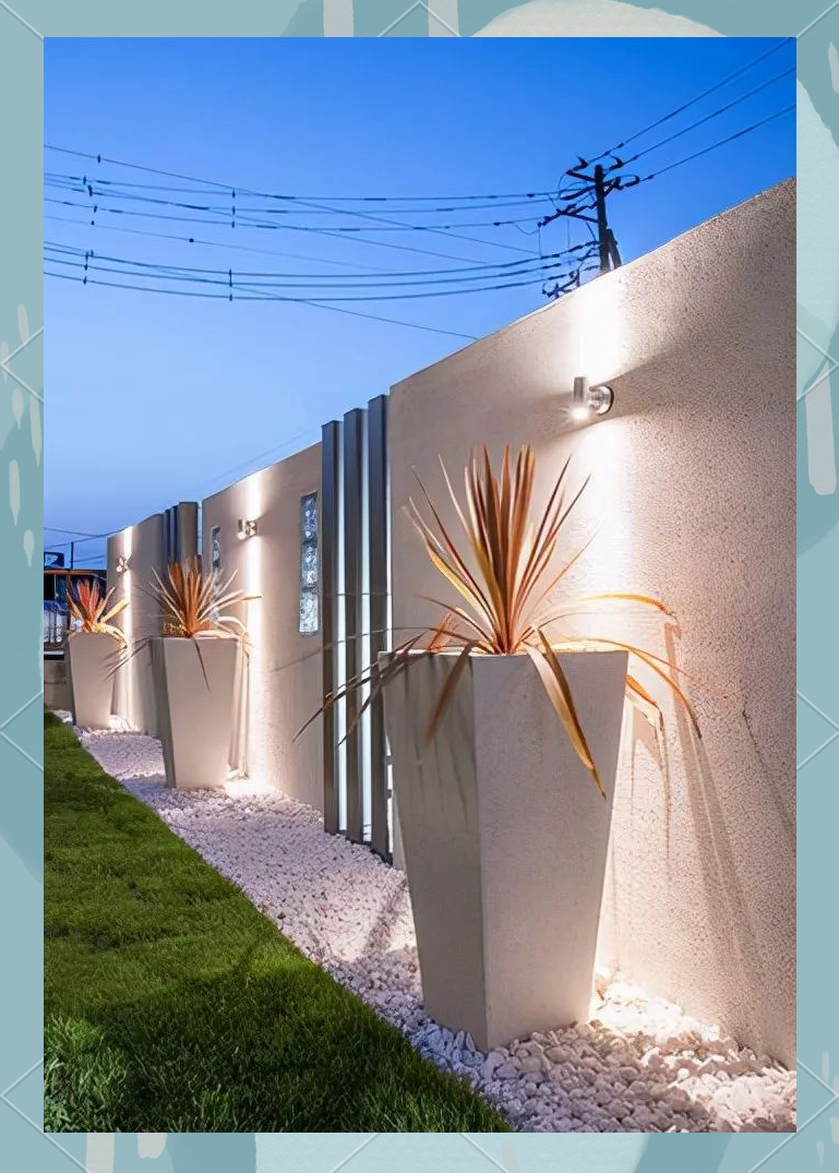 多种现代简约风格围墙案例,美观与实用并存,打造理想庭院