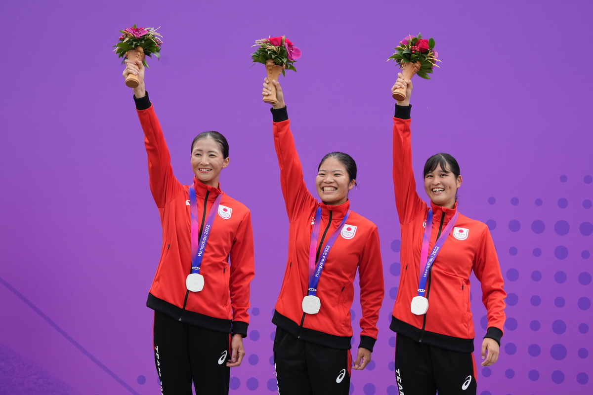 杭州亚运会|现代五项——中国队获得女子团体决赛冠军