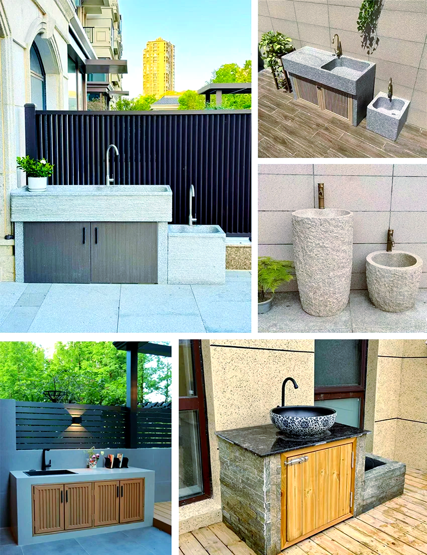 拥有院子,别忘了增添一个精心设计的洗手台