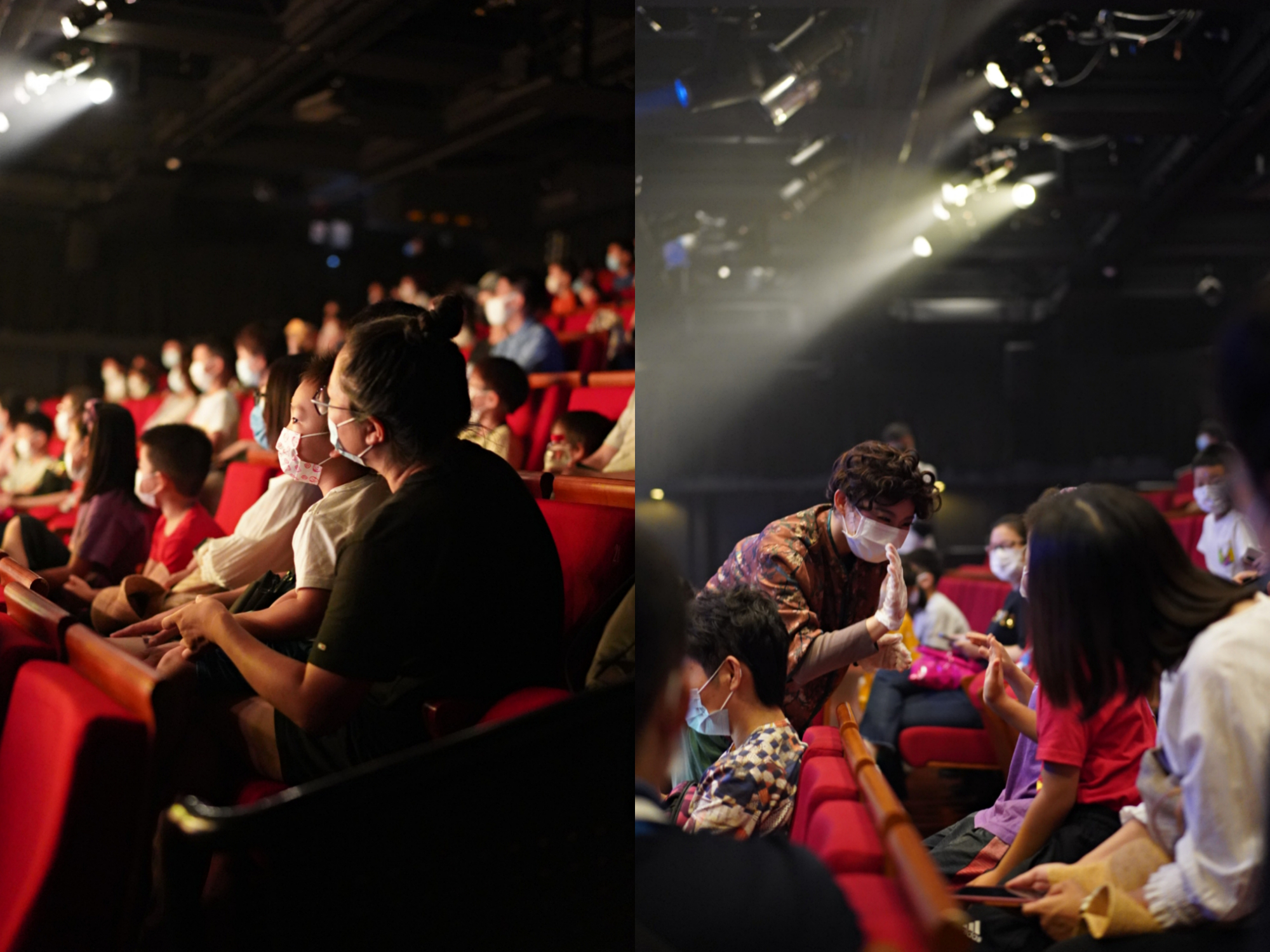 演出现场,演员与观众频频互动