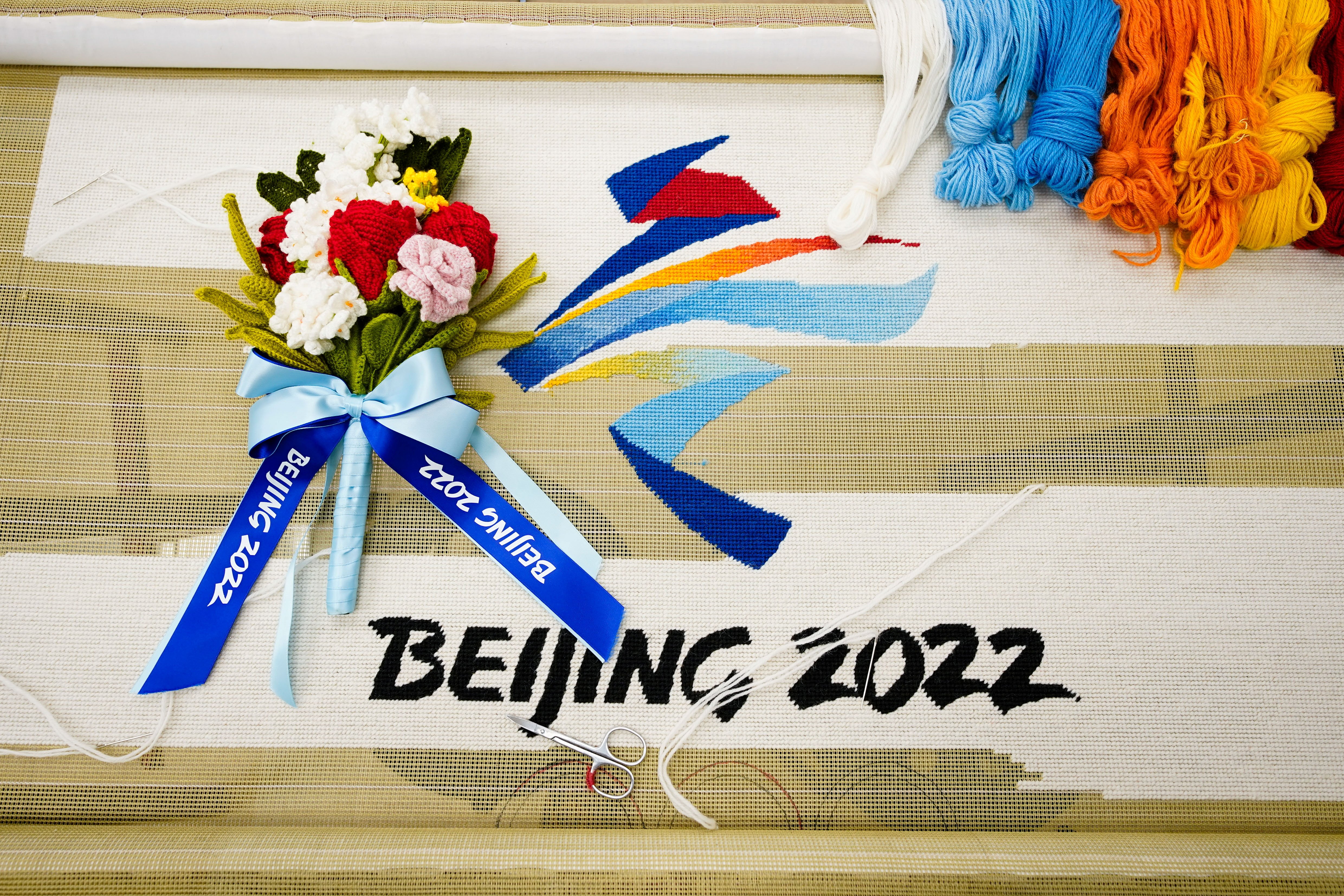 北京冬奥会花束图片