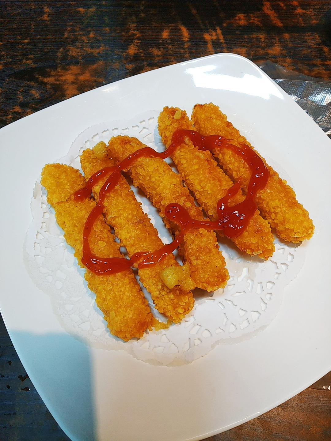 简单好看的家庭小吃,奶香味十足的土豆芝士棒,爱了