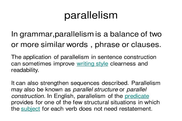 parallelism修辭