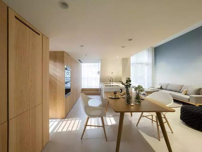 50㎡小户型,复式中岛设计创意空间,还有独立空间,二胎也不怕