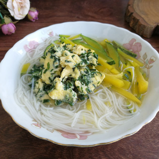 南瓜丝鸡蛋面,中伏吃面,福祉绵延
