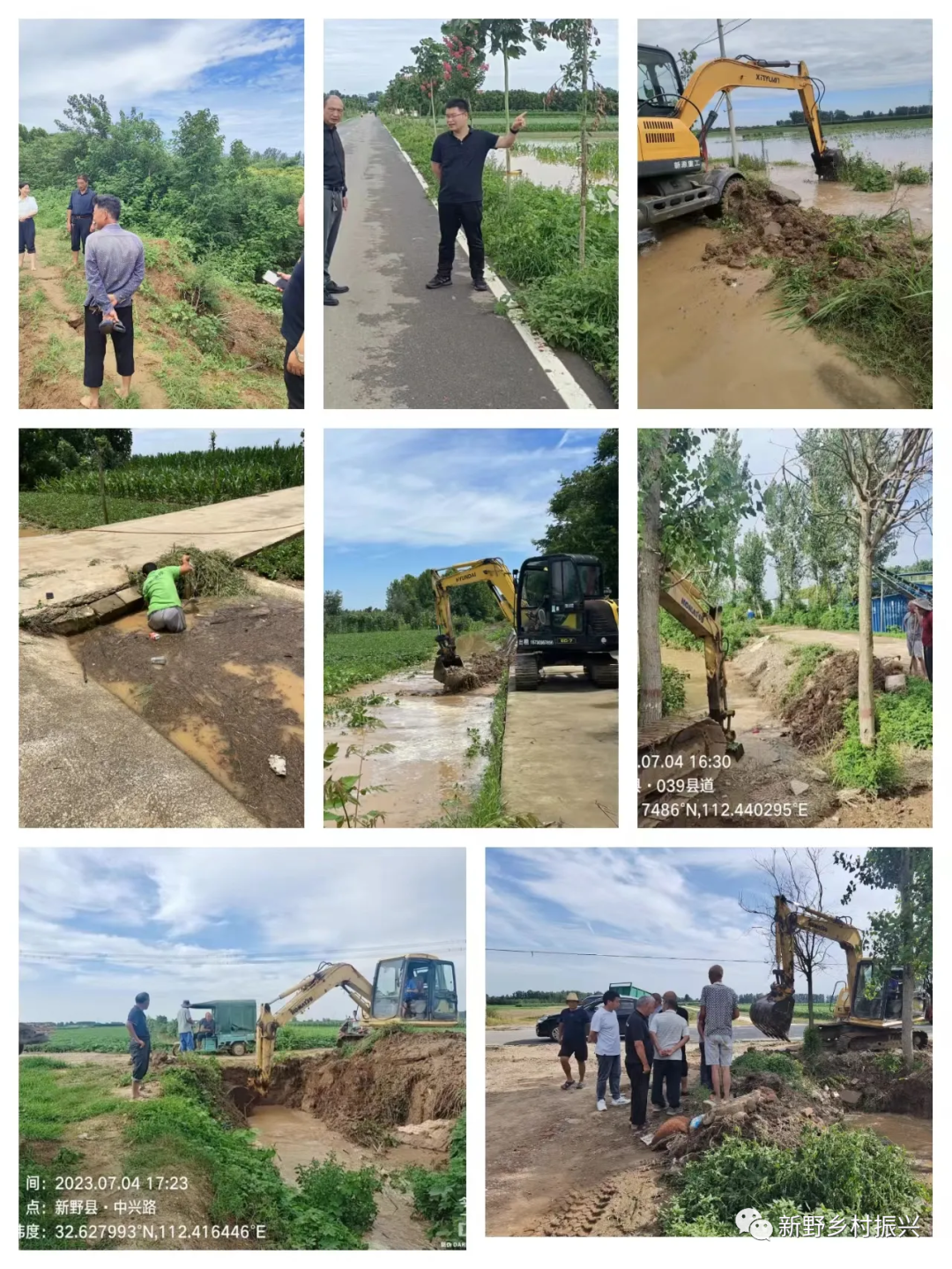 新野县委副书记孙国徽到樊集乡实地察看调研农业生产和农田排涝工作