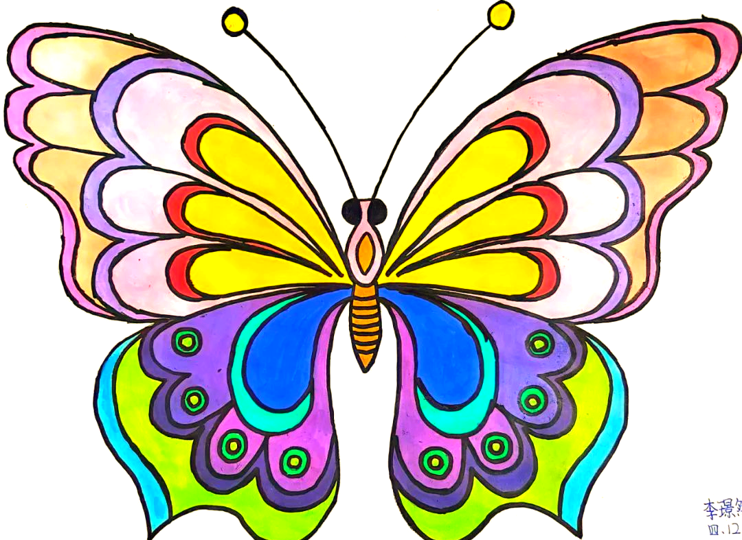 这些图形不仅展现了同学们的巧妙构思,更体现了他们对轴对称美的深刻