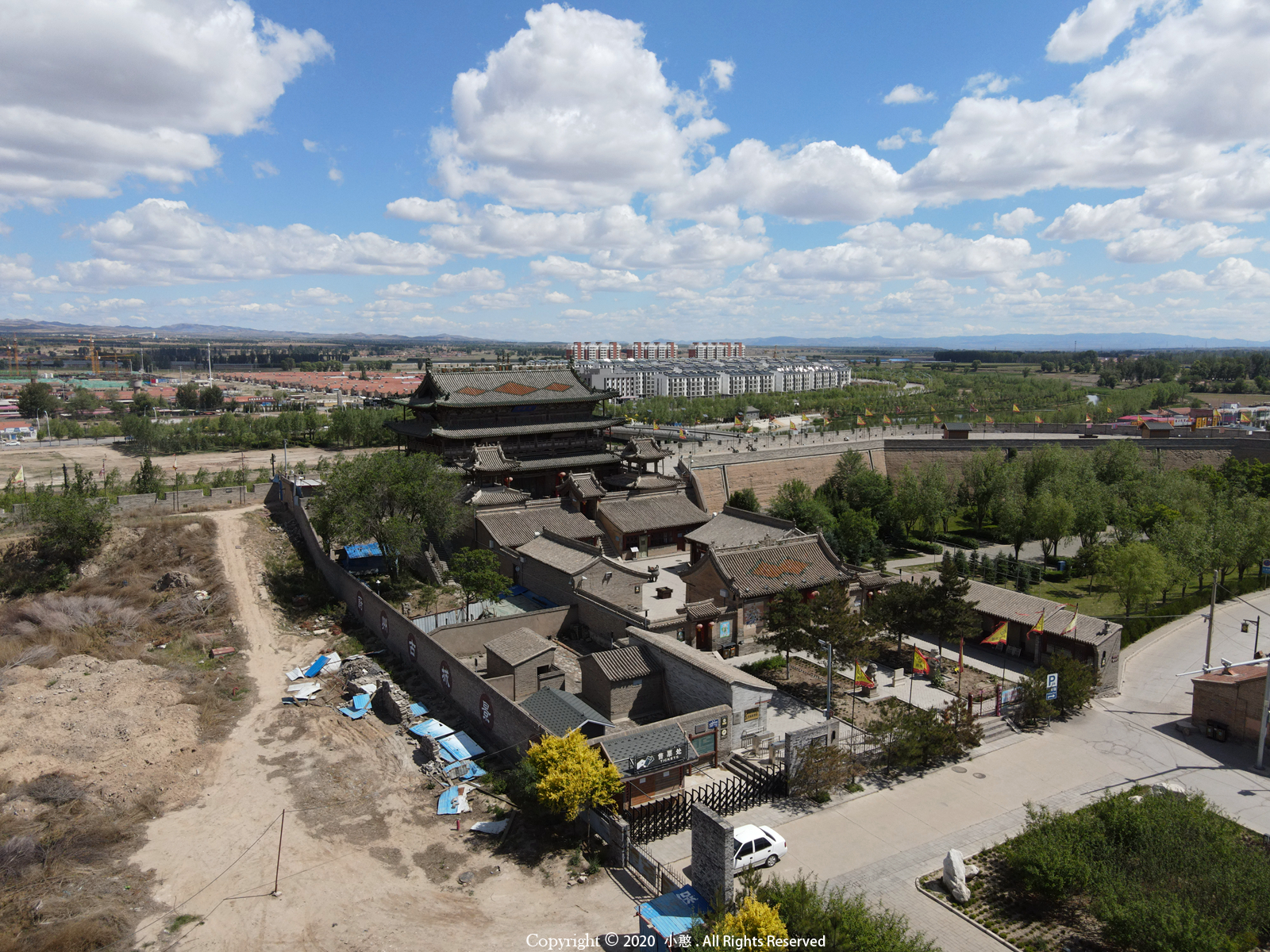 航拍国家宝藏-河北蔚县蔚州玉皇阁