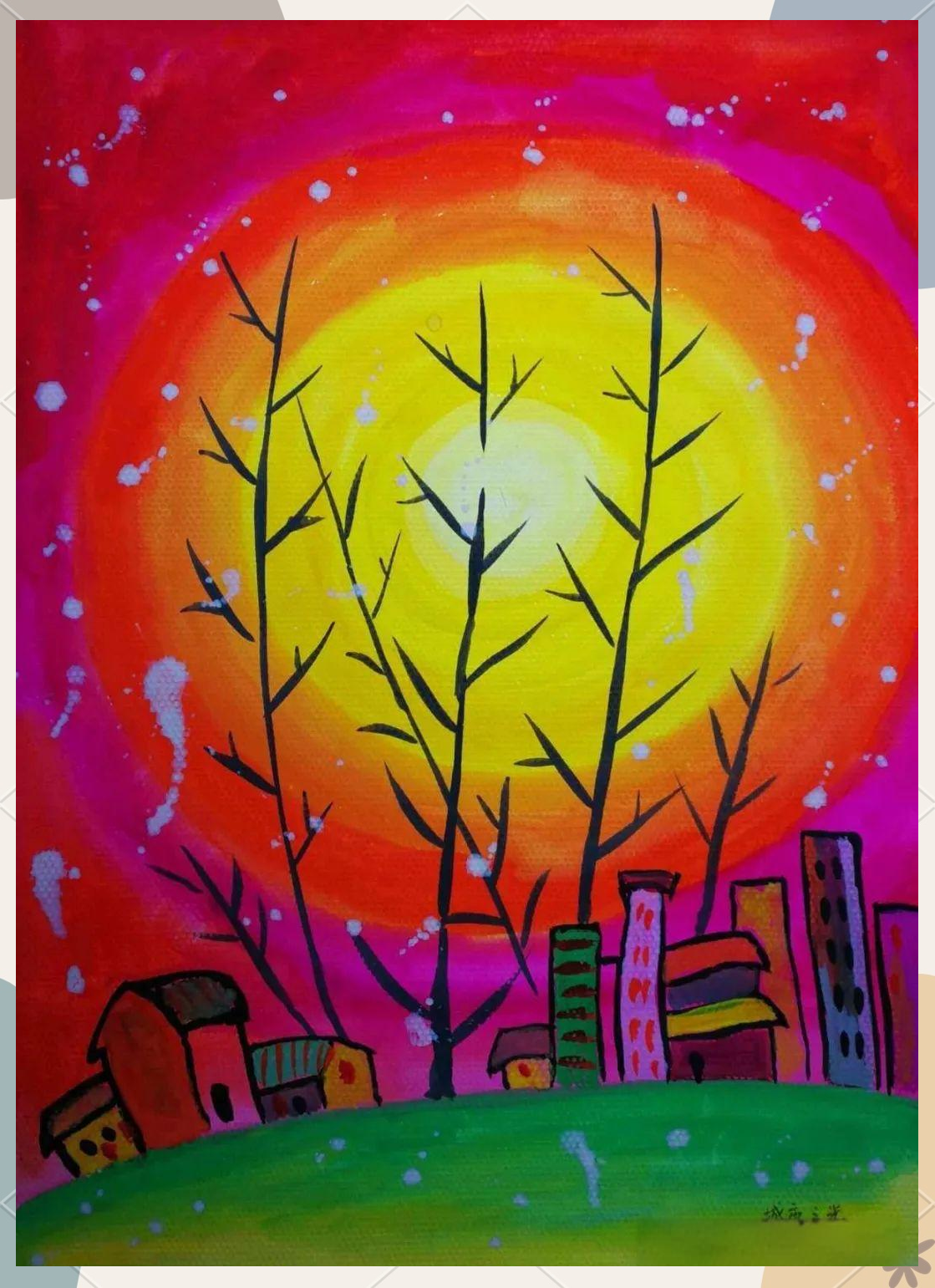 继续我们的美术之旅,这次我们将目光投向以暖色系为主的美术作品