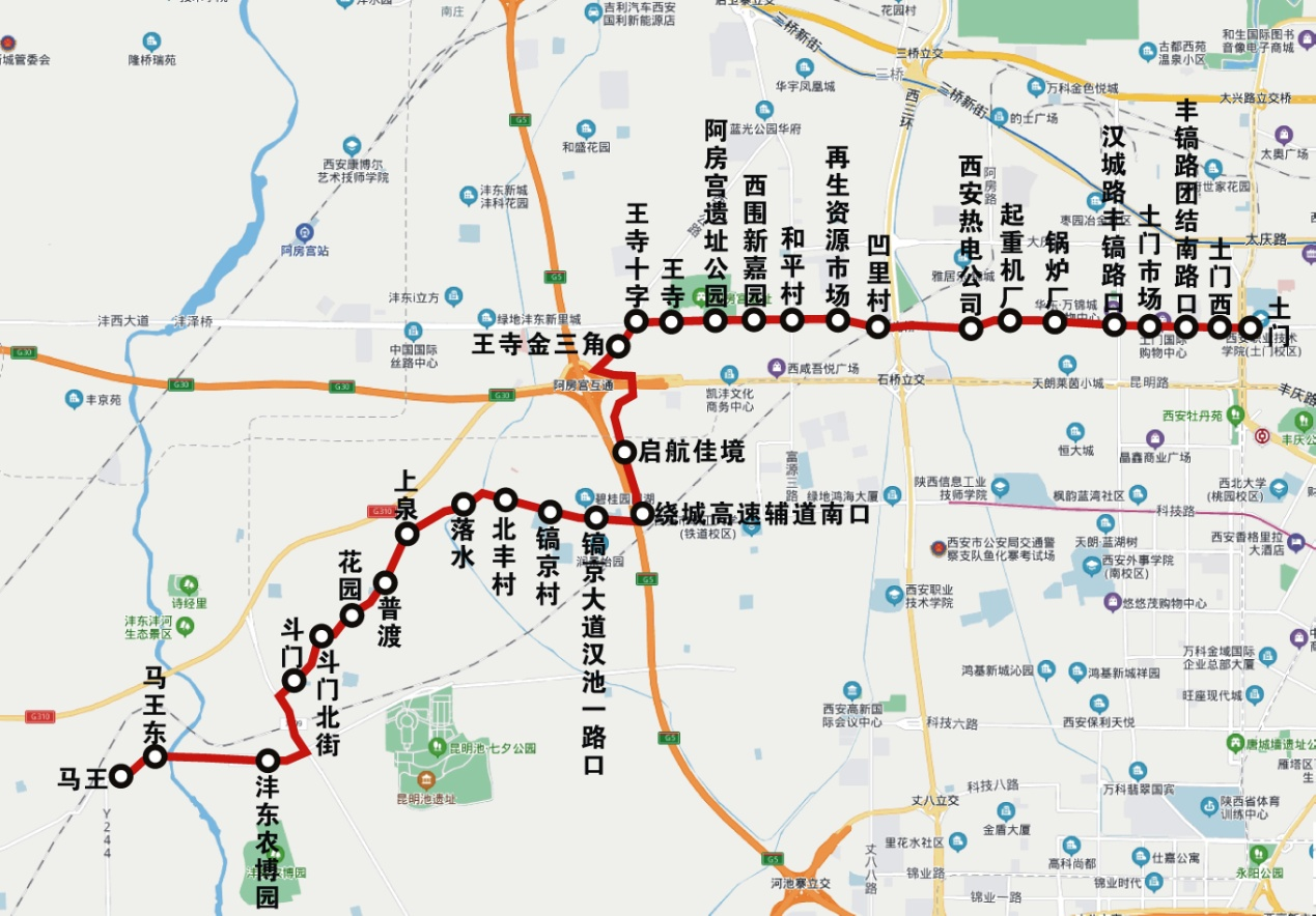 西安公交622路线路图图片