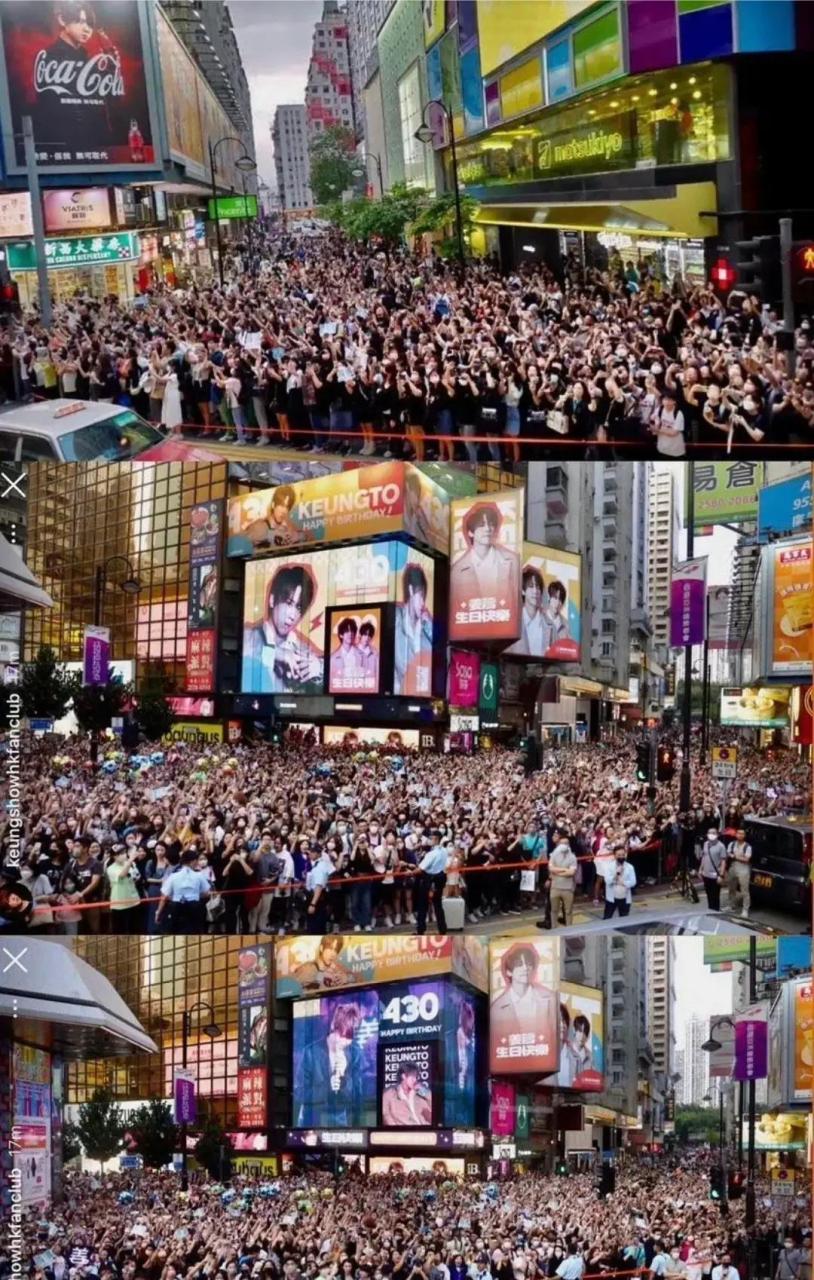 4月30日,香港铜锣湾购物商场人山人海,场内五层楼全部挤满了人,连场外