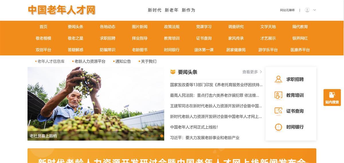 中国老年人才网官网