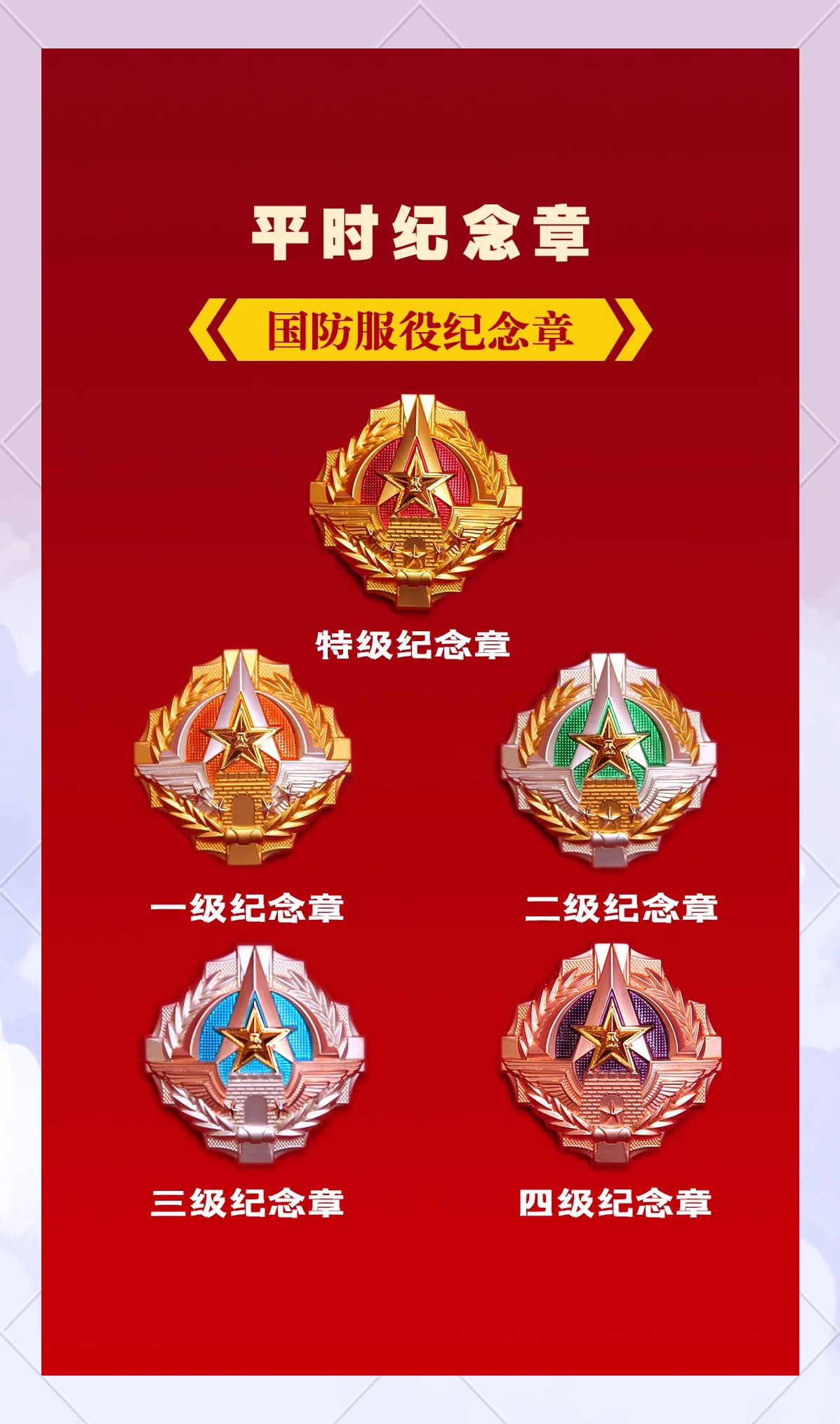 新式勋章高清亮相,展现多样化设计!