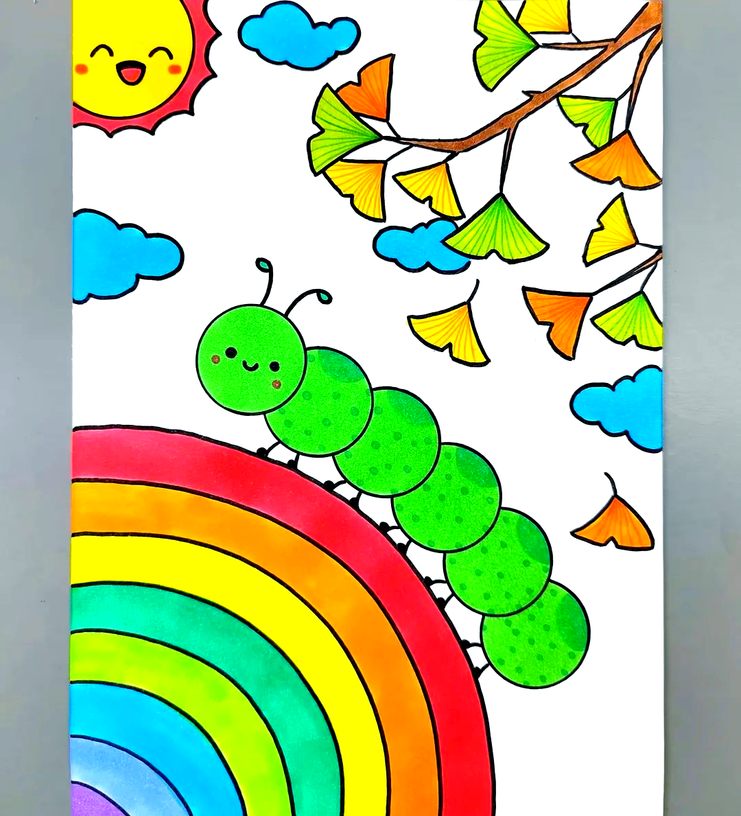 秋天主题儿童绘画精选,展现秋日美景与创意,值得一试!