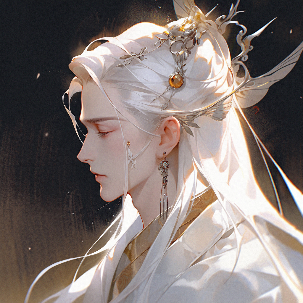 男生古风头像,与君承诺,风雪白头