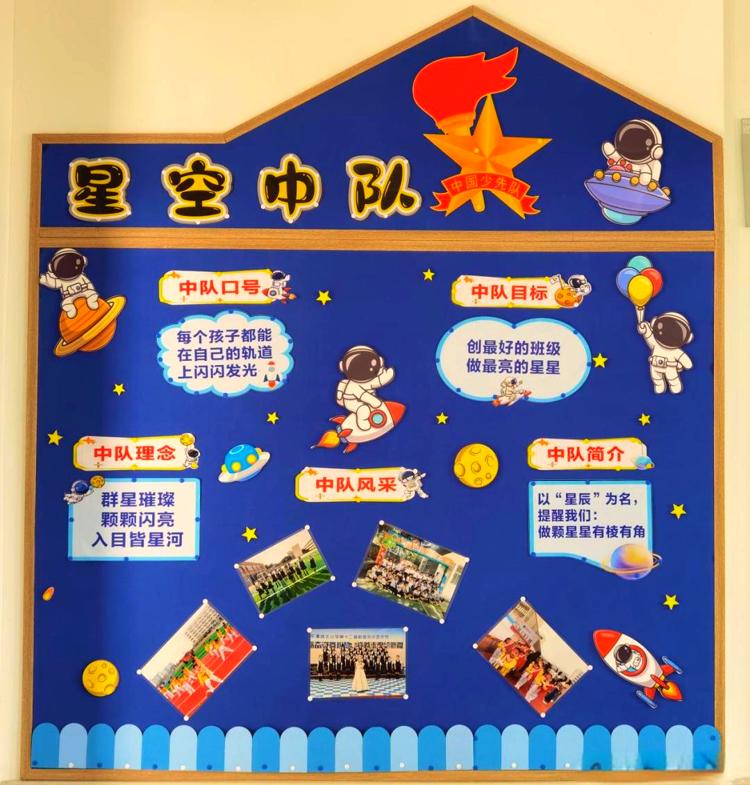 他们在整体设计上大展身手,中队特色文化墙的版块设置更是别出心裁