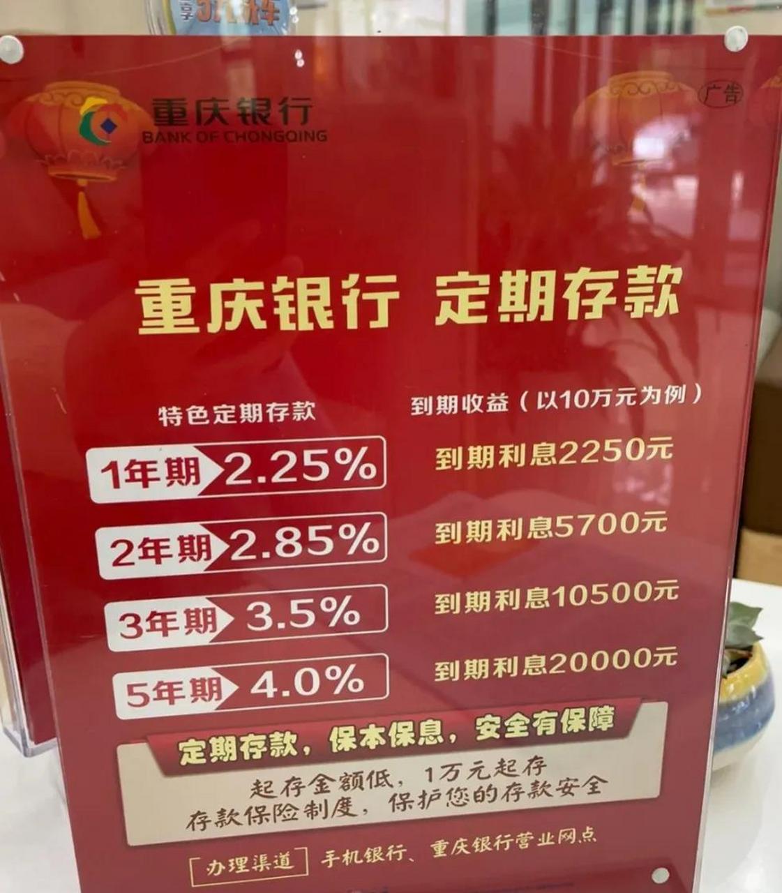 图1,厦门国际银行,存款利率. 图2,重庆银行