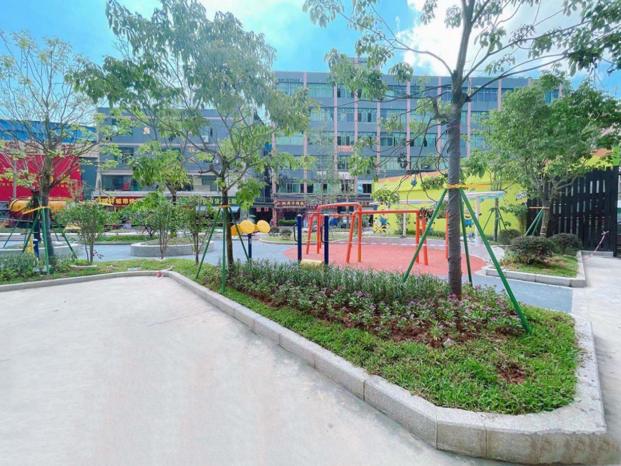 用绿色点亮活力社区 广州白云鹤龙街新完成6个口袋公园建设