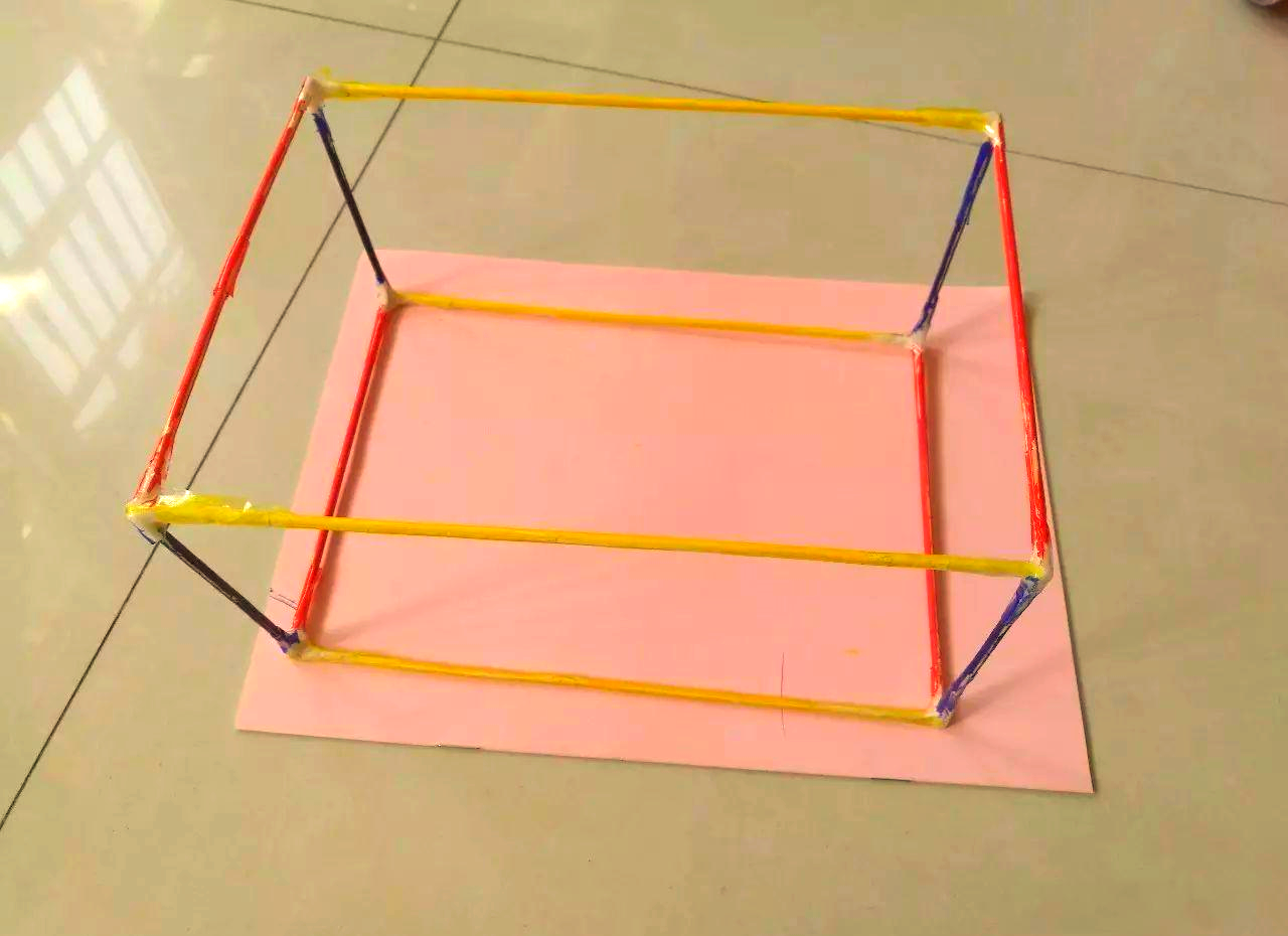 制作长方体框架模型的方法