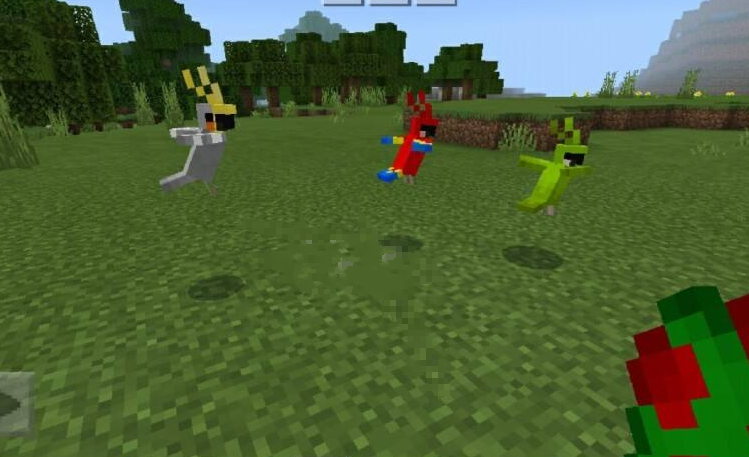 我的世界鹦鹉怎么站在肩膀上,怎么下来?