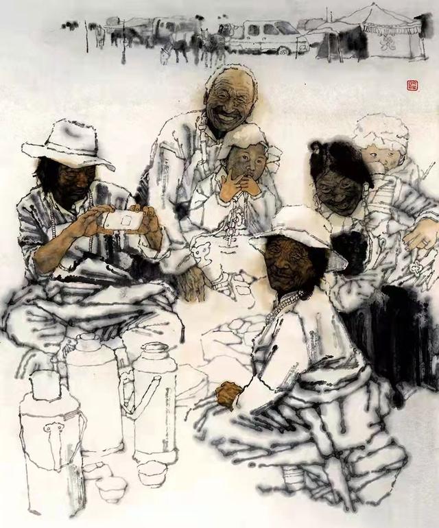 卢冰美术作品欣赏—"迎新春 庆冬奥"金融美术家专辑