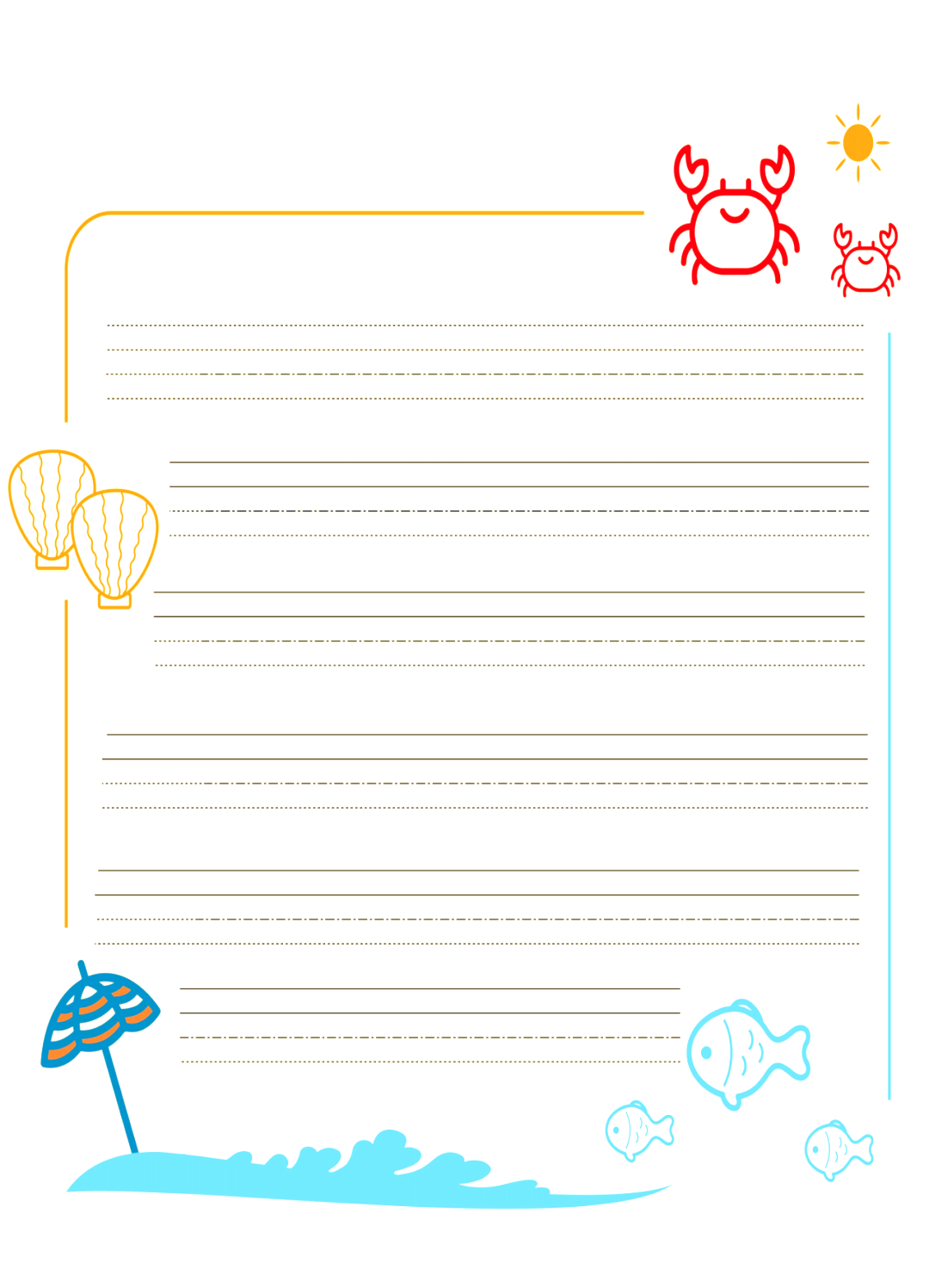 四线三格英语书写纸,假期练字好选择!