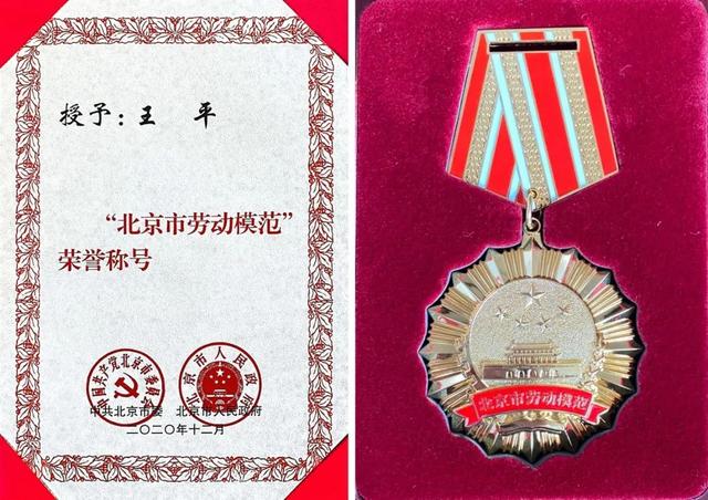 喜报|王平同志荣获"北京市劳动模范"荣誉称号