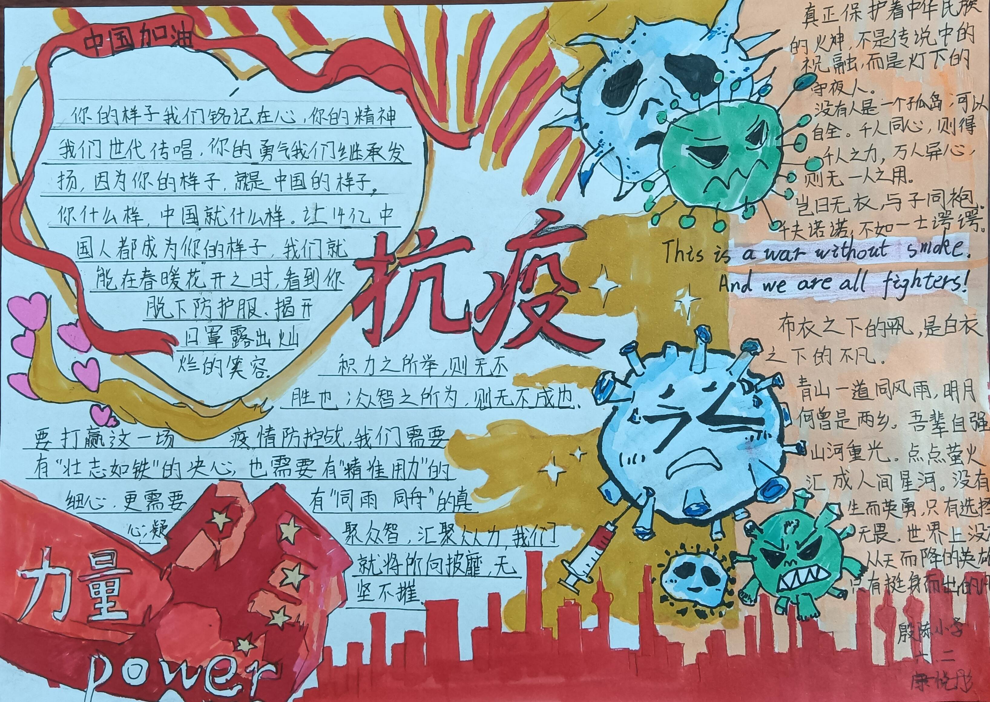 历城区殷陈小学:以艺抗"疫",用画笔向奋战一线的人们