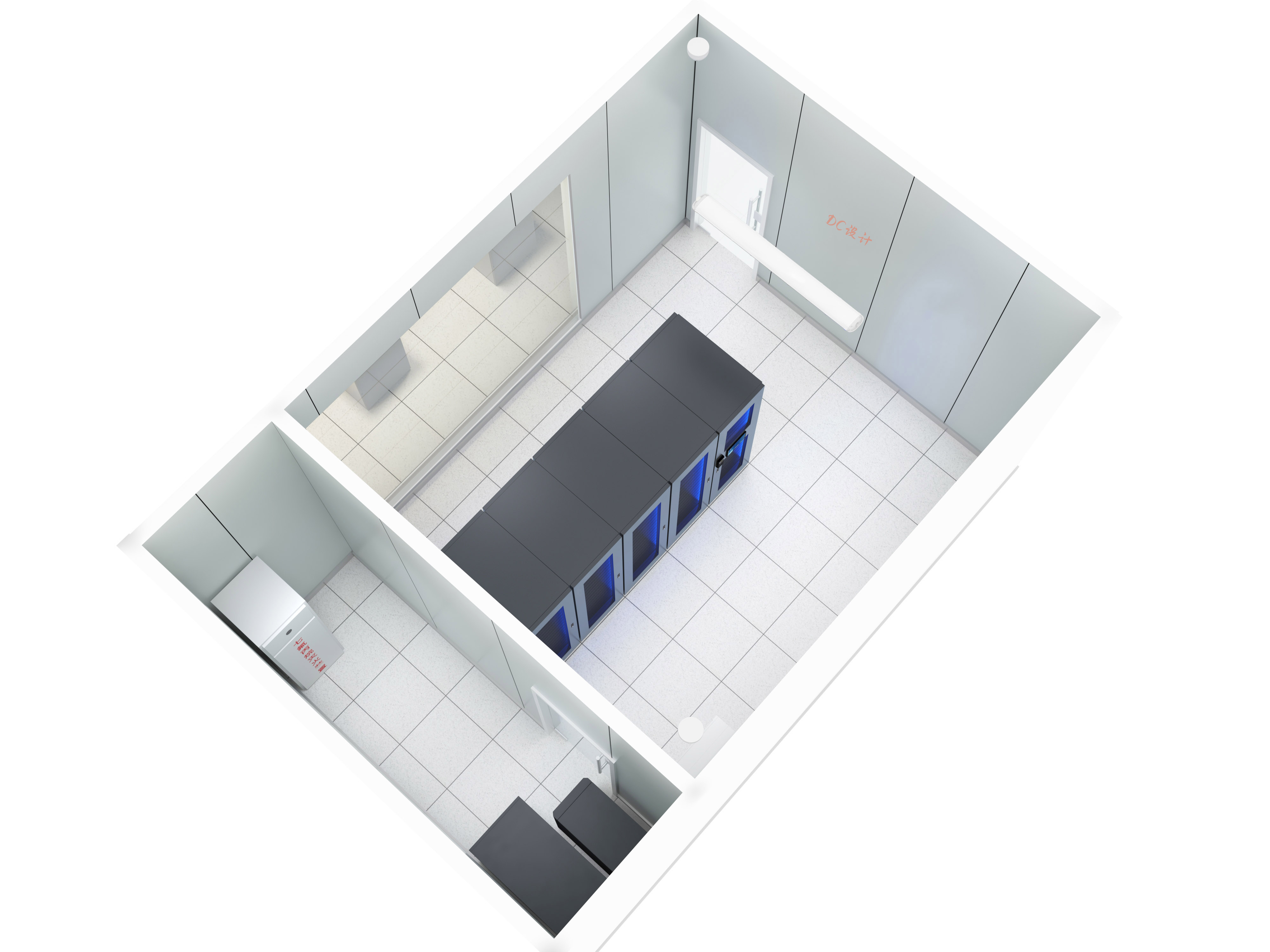 機房工程建設前的3d效果圖參考