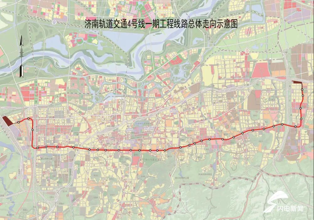 济南m4号地铁线路图图片