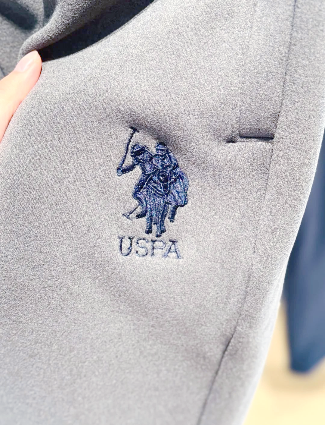 s.polo assn经典马标刺绣休闲卫裤,加绒加厚,保暖防寒,男女可穿!