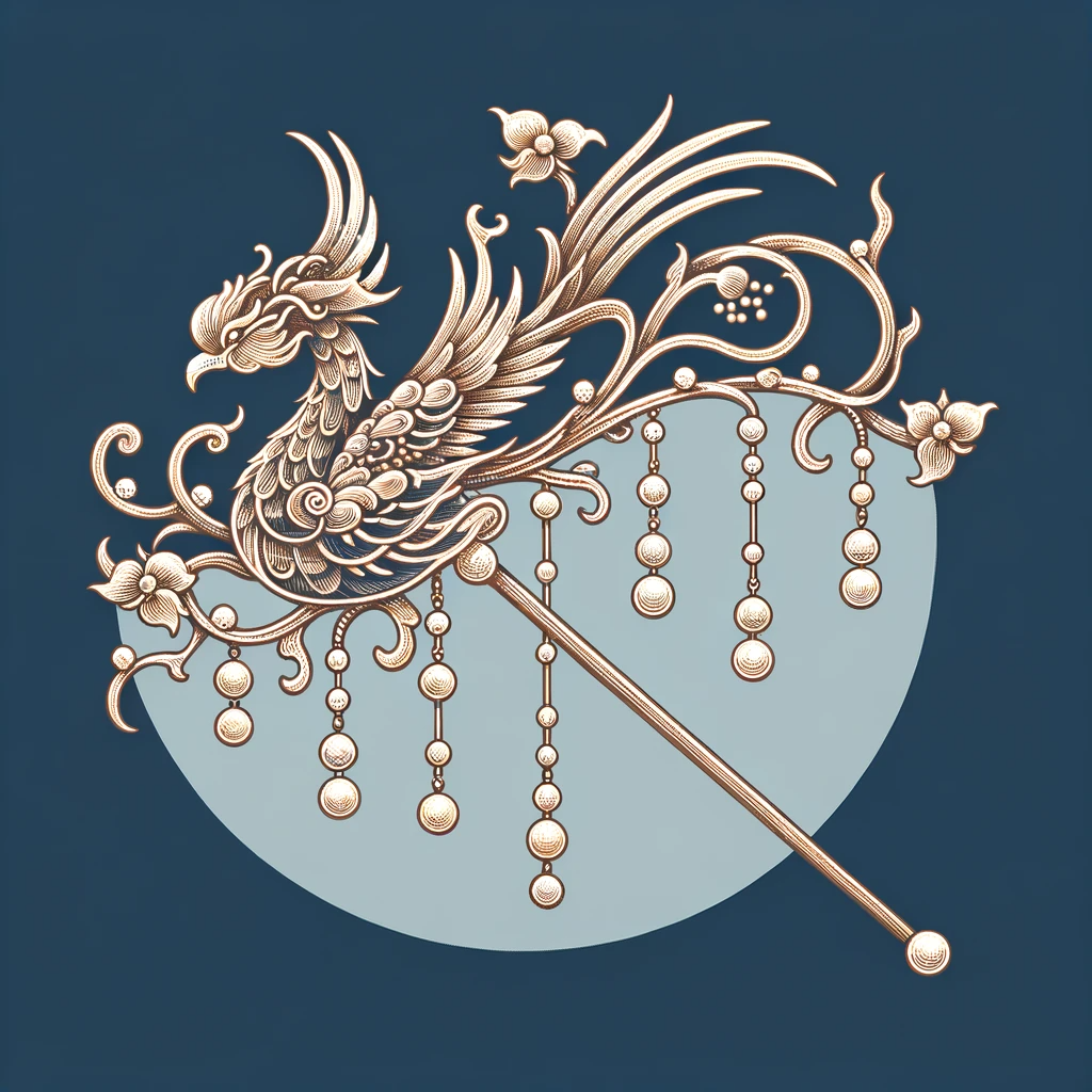 故事新画:剧照与ai图像展示红楼梦中的头饰奇观之王熙凤