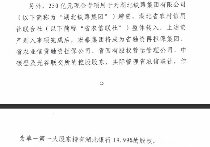 湖北省联社整体转入省属国企湖北宏泰集团实际管理