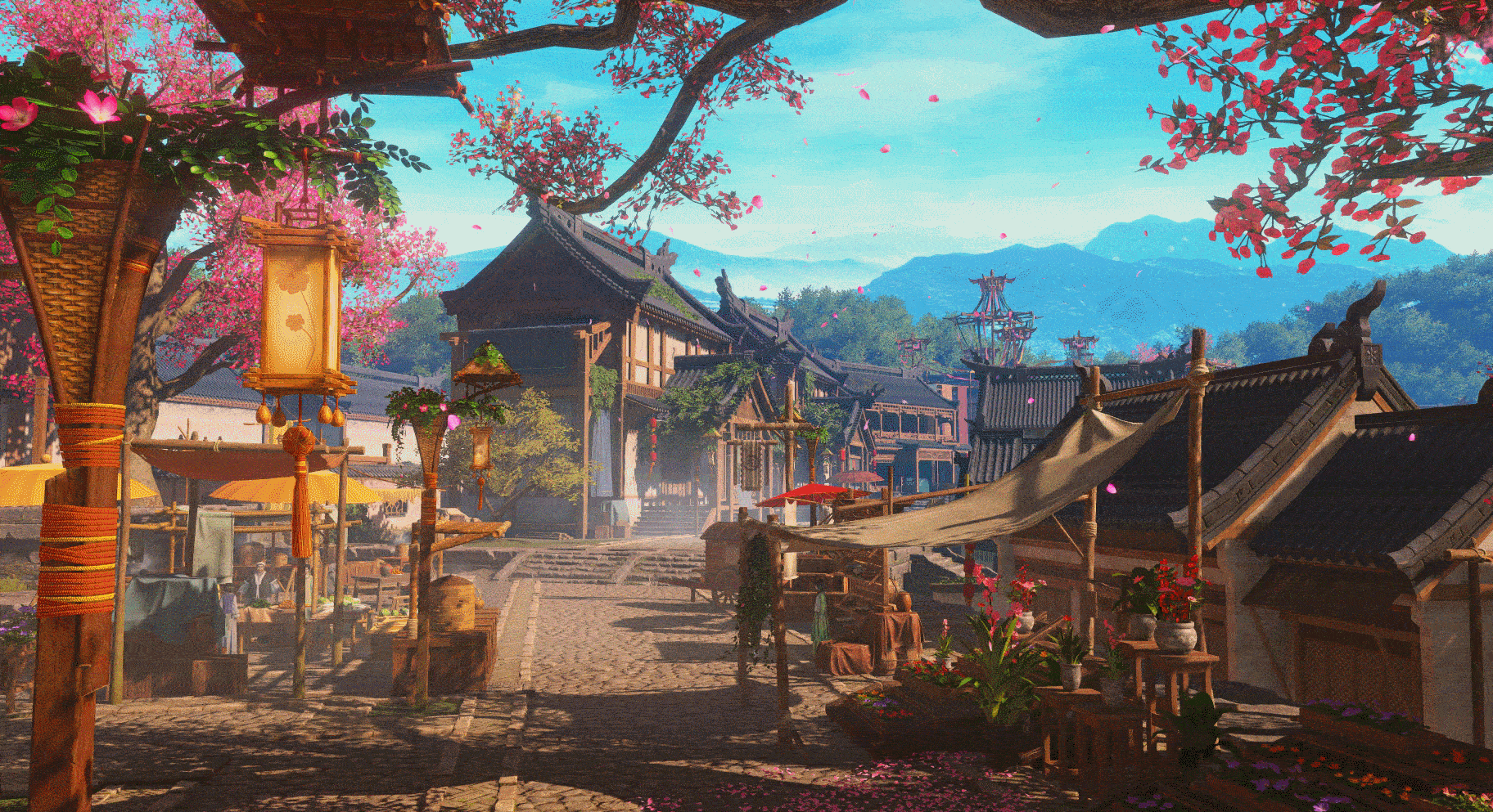 壁纸名称:古剑奇谭ol剑舞飞花